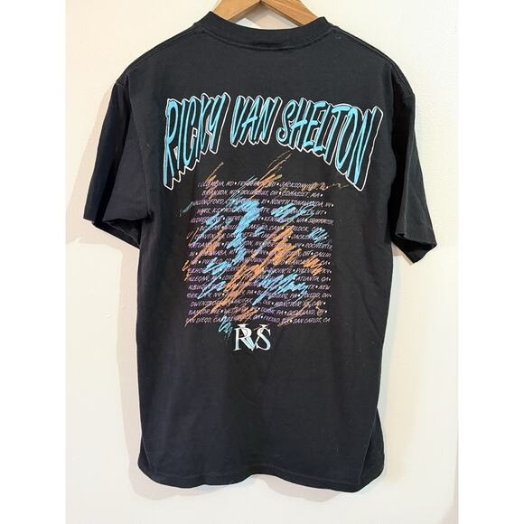 Ricky Van Shelton Band Concert Tee T-Shirt Size M 90's Vintage - Picture 4 of 6